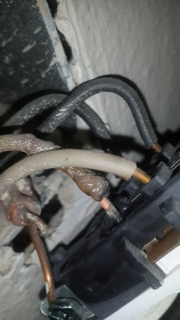 electrical box burned wire|corroded electrical wire problems.